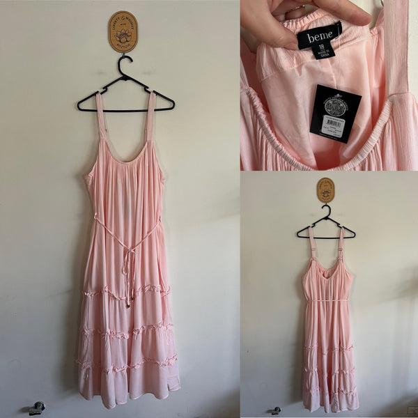 BeMe pale pink maxi dress Sz 18 (very generous) RRP $99.99 NWT