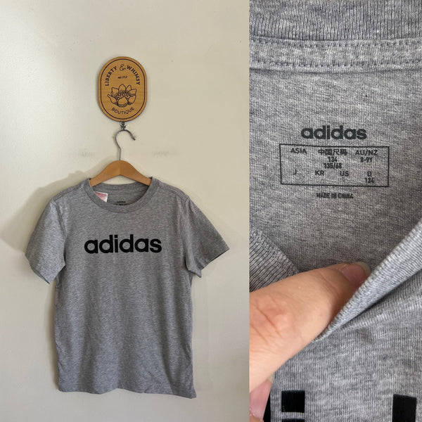 Adidas grey T-shirt Sz 8 as new
