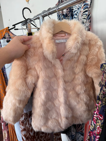 Name It pink fluffy jacket Sz 2-3 as new