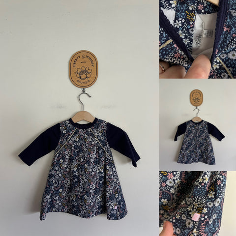 Bebe l/s floral dress Sz 00 VGUC