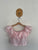 River Island pink ruffle crop top Sz 9-10 as new