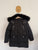 River Island black hooded puffer jacket Sz 7-8 as new/EUC