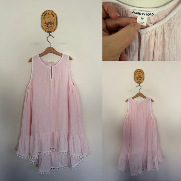 Country Road pink hi-lo dress Sz 10 EUC worn once