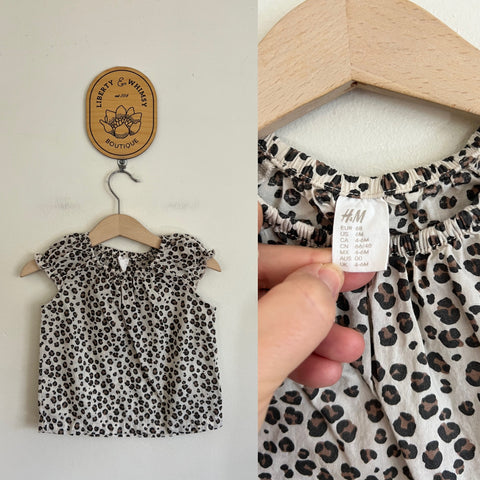 H&M leopard print top Sz 00 as new