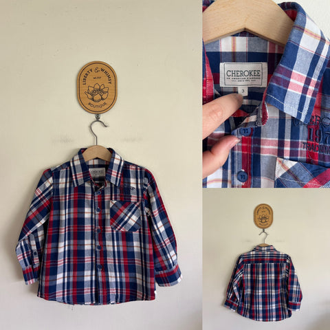 Cherokee l/s check shirt Sz 3 as new