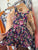 La Sienna navy floral pinnie Sz 2 as new