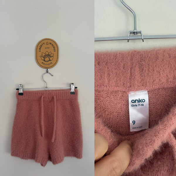 Anko pink fluffy shorts Sz 9 as new