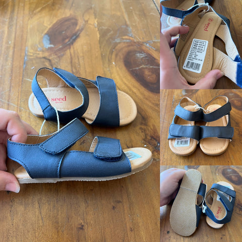 Seed navy sandals Sz 24 NWT