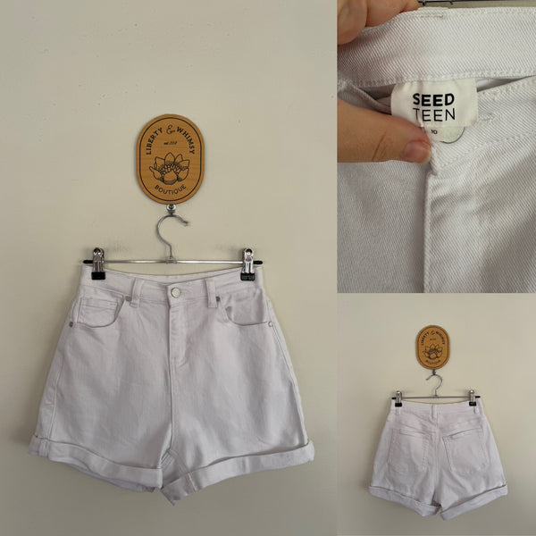 Seed Teen white denim shorts Sz 10 EUC worn twice