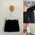 Karl Lagerfeld Kids black quilted skirt Sz 10 but very small fit EEUC