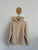 Country Road beige teddy bear hoodie with logo across shoulders Sz 10 EUC worn twice