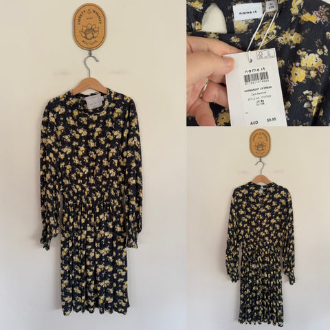 Name It l/s floral dress Sz 9 RRP $59.95 NWT