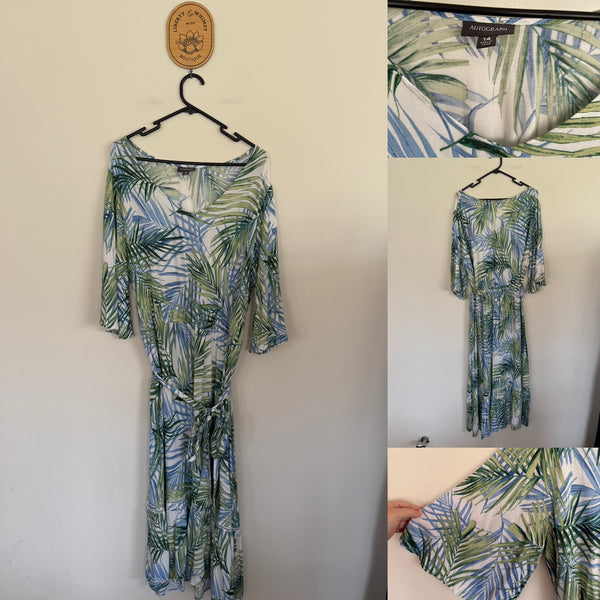 Autograph short sleeve ladder trim maxi dress Sz 14 RRP $104.99 NWOT