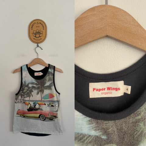 Paper Wings toucan tank Sz 4 EUC worn once