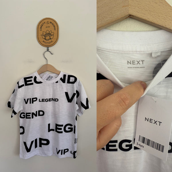 Next VIP legend T-shirt Sz 3-4 NWT