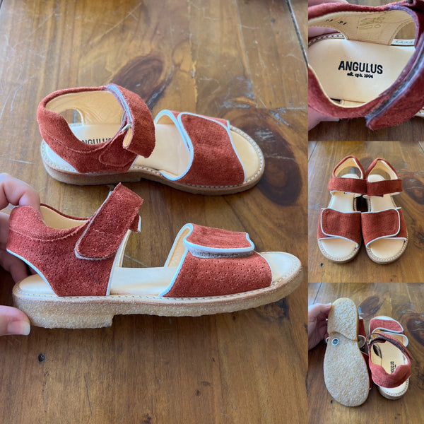 Angulus leather suede sandals Sz 31 NWOB