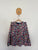 Jacadi l/s liberty print blouse Sz 10 but best fit 8-10 imo, EUC