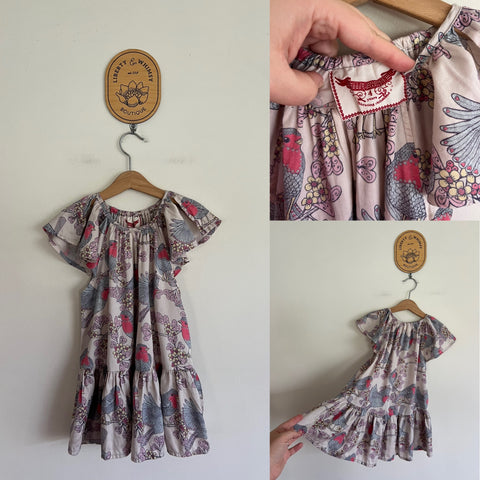 Little Wings birds frill dress Sz 4 NWOT